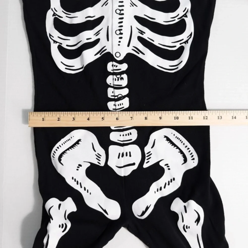 Old Navy Kids Unisex One Piece Skeleton Pajamas Halloween‎ Costume Size XL (12)